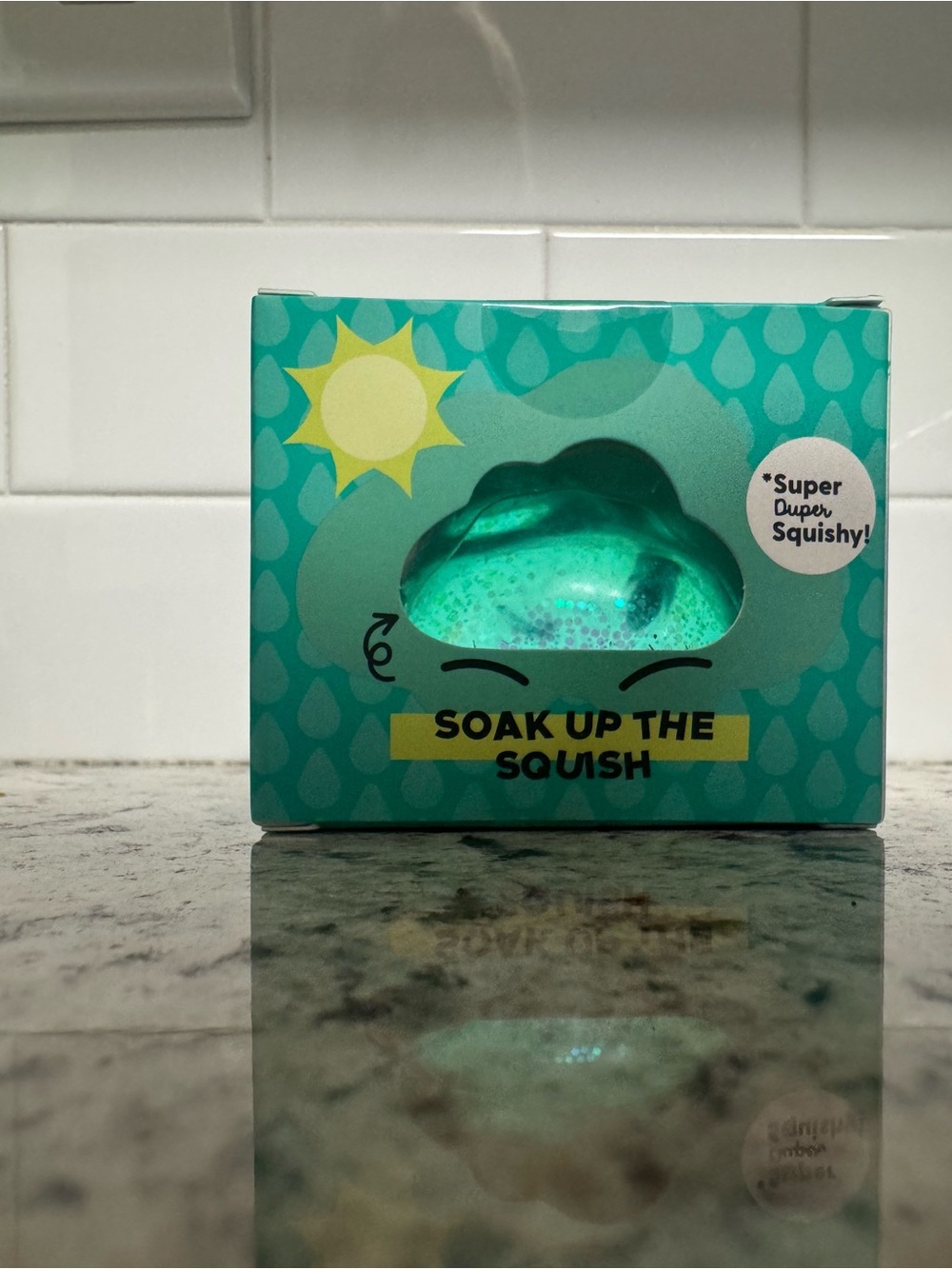 Adore Teal Glitter Cloud Squishy - Picture 4 of 6